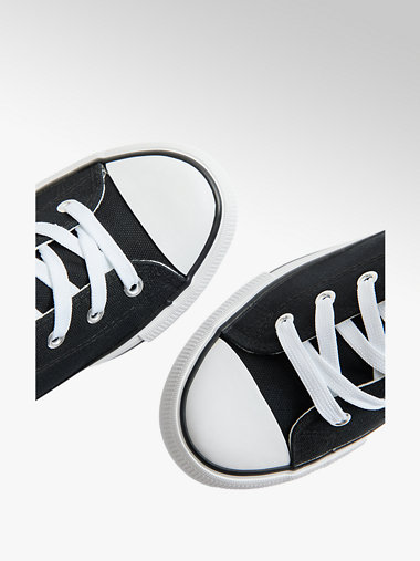 Vty Mid Cut Leinen Sneaker in Schwarz DEICHMANN AT